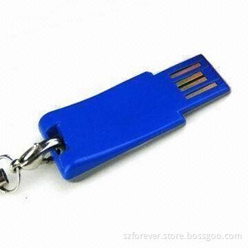 Mini USB Flash Drive with USB2.0 Interface and Plug Function, Low-power Consumption